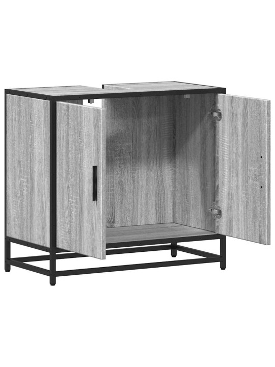 Kylpyhuoneen pesuallaskaappi harmaa sonoma engineered wood