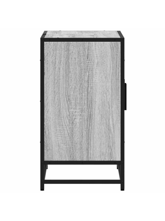 Kylpyhuonekaappi altaalla harmaa sonoma 90x33x60cm tekninen puu