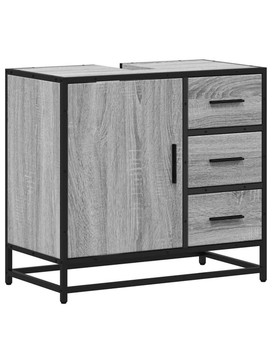 Kylpyhuoneen pesuallaskaappi harmaa sonoma engineered wood