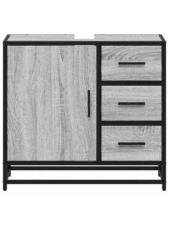 Kylpyhuoneen pesuallaskaappi harmaa sonoma engineered wood