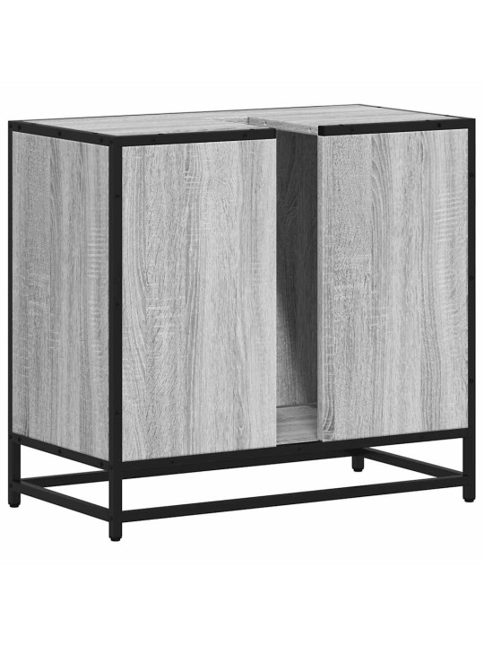 Kylpyhuoneen pesuallaskaappi harmaa sonoma engineered wood