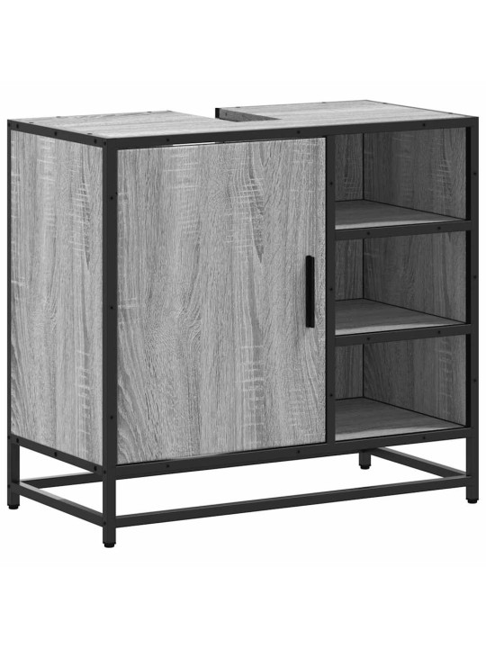 Kylpyhuoneen pesuallaskaappi harmaa sonoma engineered wood