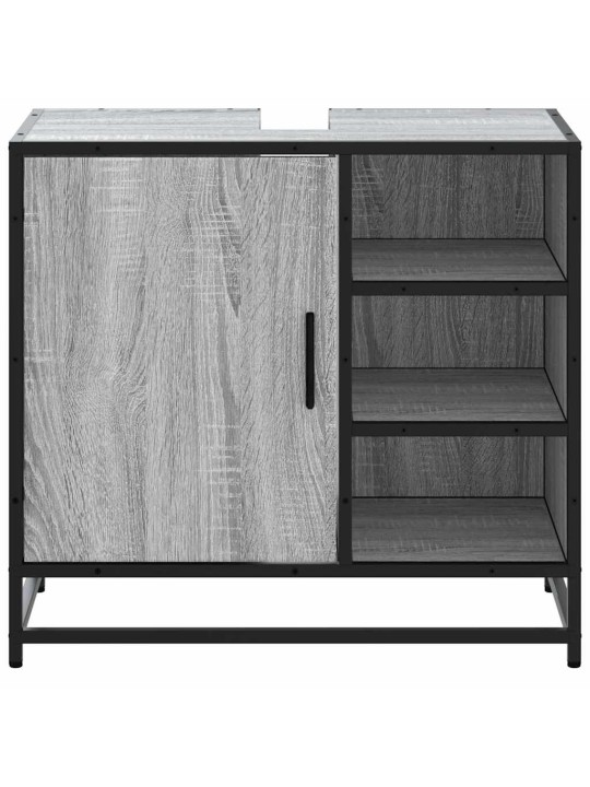 Kylpyhuoneen pesuallaskaappi harmaa sonoma engineered wood
