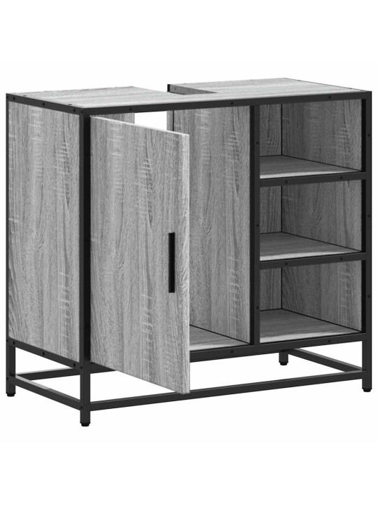 Kylpyhuoneen pesuallaskaappi harmaa sonoma engineered wood