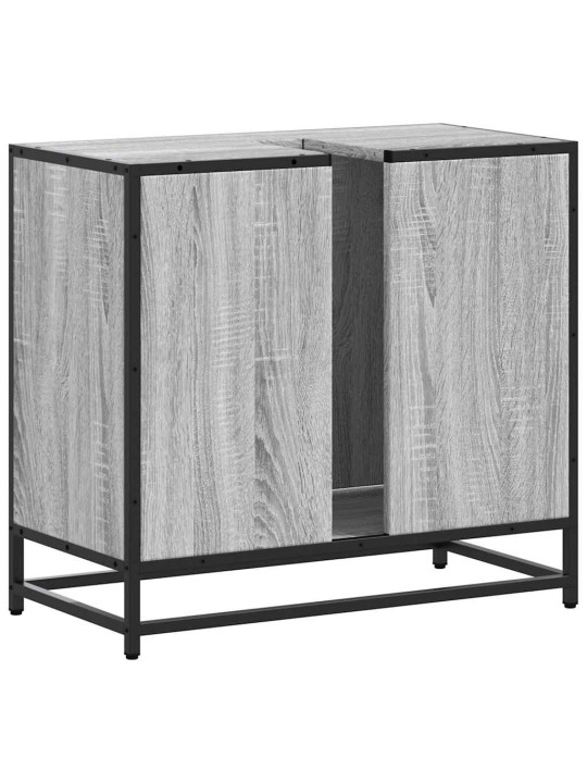 Kylpyhuoneen pesuallaskaappi harmaa sonoma engineered wood