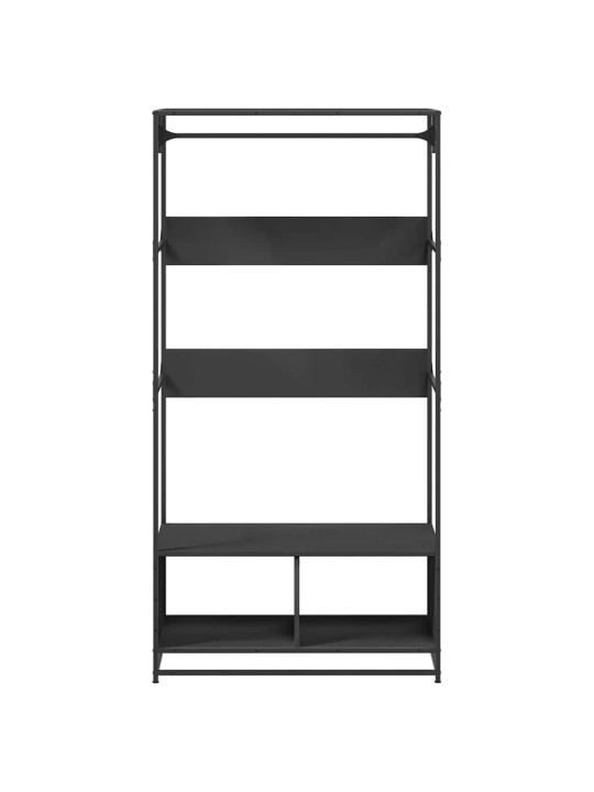 Vaatekaappi musta 90x50x180 cm tekninen puu