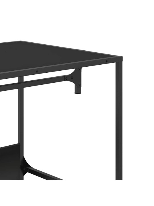 Vaatekaappi musta 90x50x180 cm tekninen puu
