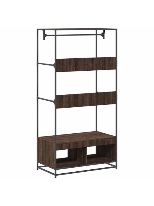Vaatekaappi ruskea tammi 90x50x180 cm tekninen puu