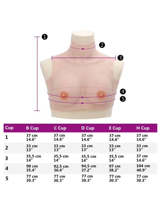 Silikoninen rintaproteesi vaaleaihoinen B-kuppi