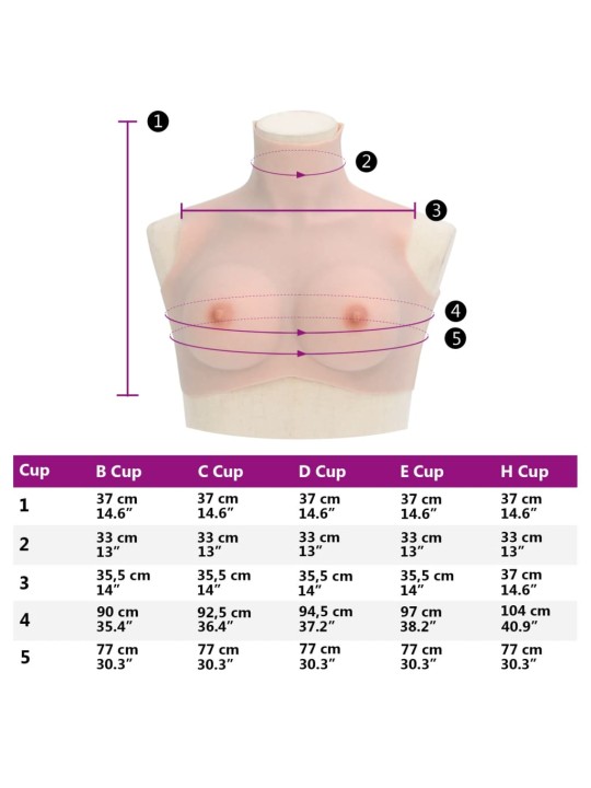 Silikoninen rintaproteesi vaaleaihoinen C-kuppi