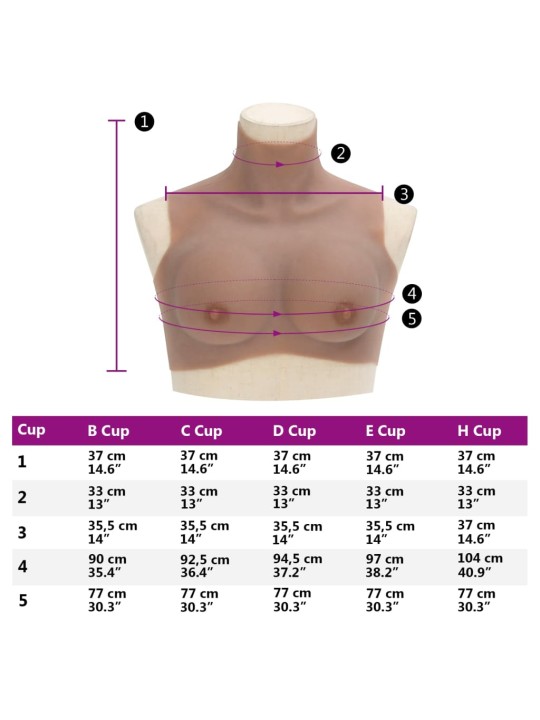 Silikoninen rintaproteesi ruskea B-kuppi