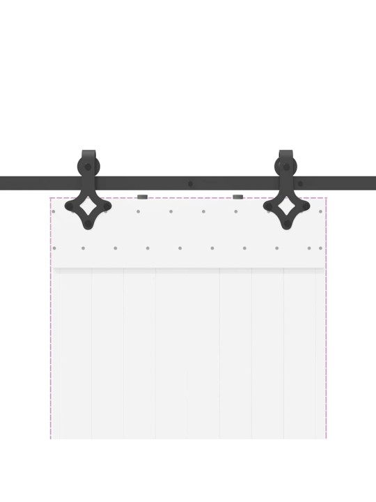 Liukuoven asennussarja teräs 213,5 cm musta