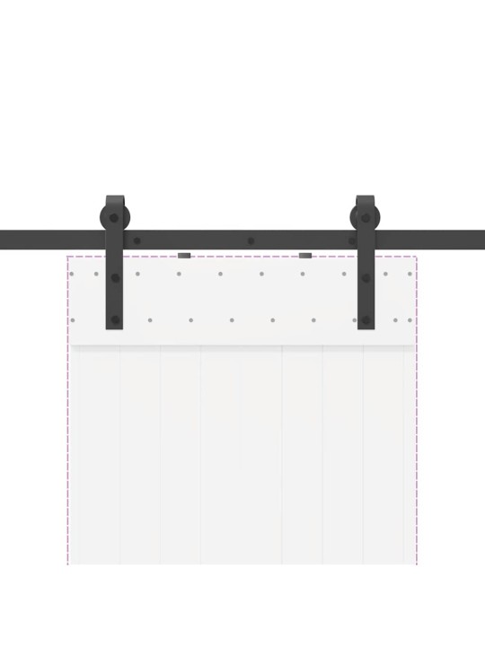 Liukuoven asennussarja teräs 152,5 cm musta