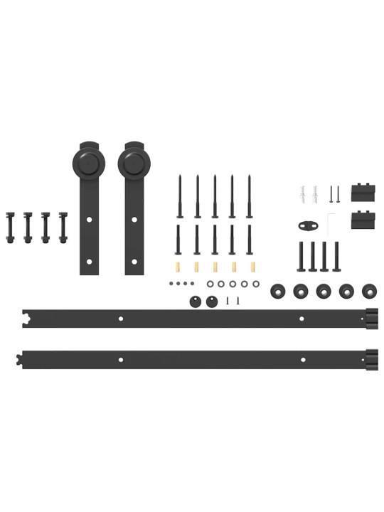 Liukuovi Hardware Kit 152 cm Teräs Musta