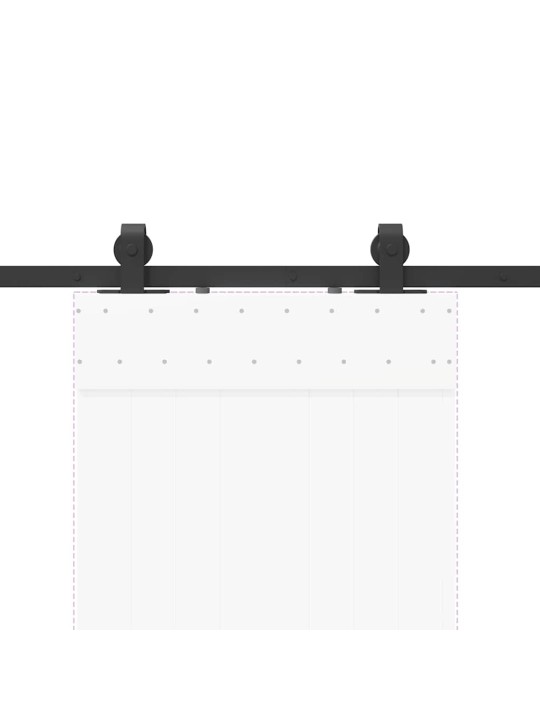 Liukuovi Hardware Kit 213 cm Teräs Musta