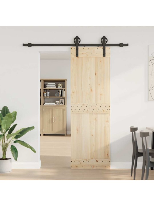 Liukuoven asennussarja teräs 183 cm musta
