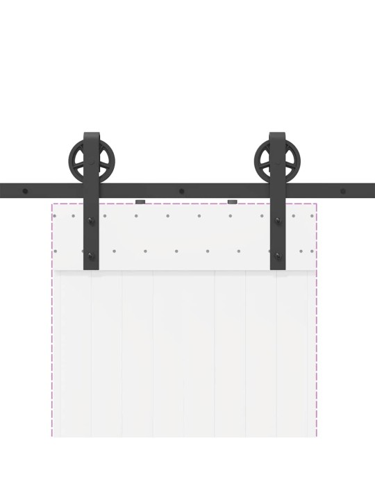 Liukuoven asennussarja teräs 200 cm musta