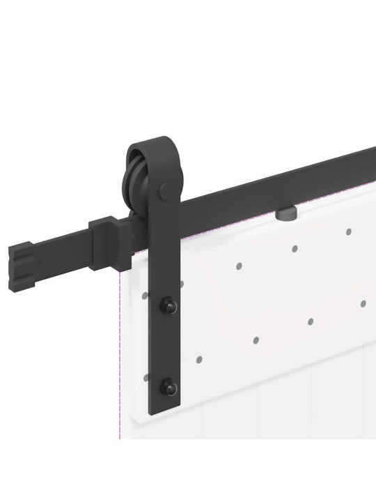 Liukuoven asennussarja teräs 200 cm musta