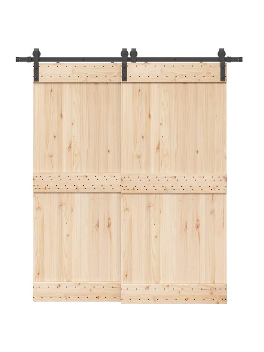 Liukuoven asennussarja teräs 200 cm musta