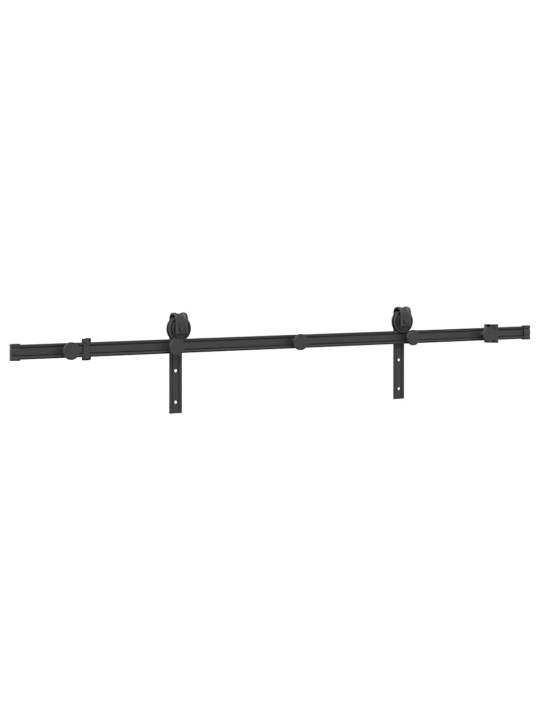 Liukuoven asennussarja teräs 183 cm musta