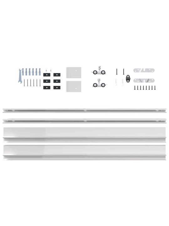 Liukuovi Hardware Kit 183 cm Alumiiniseos Sliver
