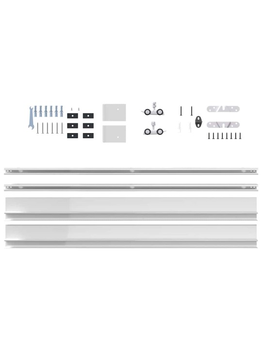Liukuovi Hardware Kit 200 cm Alumiiniseos Sliver