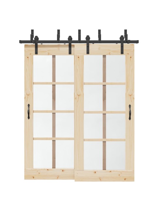 Liukuoven asennussarja teräs 183 cm musta