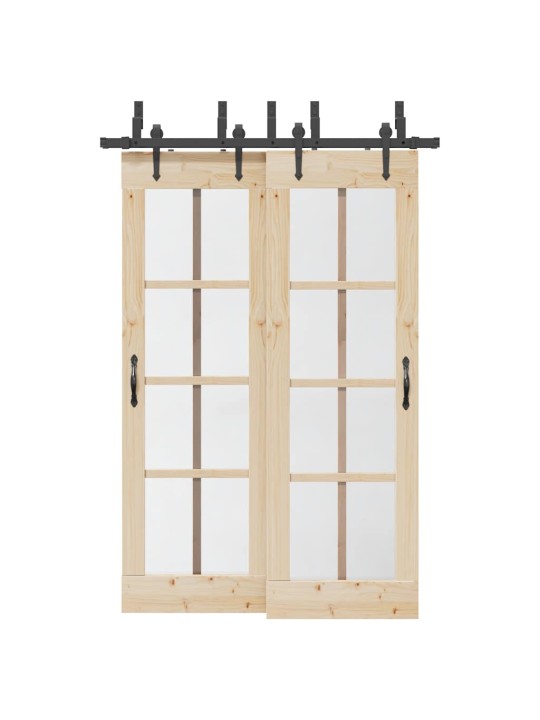 Liukuoven asennussarja teräs 152,5 cm musta