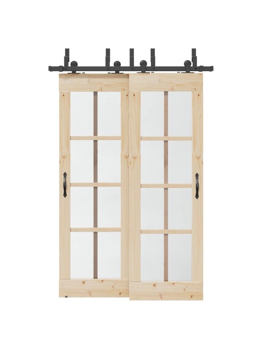 Liukuoven asennussarja teräs 152,5 cm musta