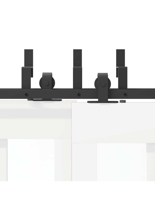 Liukuoven asennussarja teräs 200 cm musta