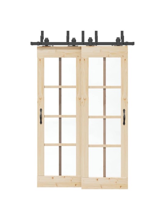 Liukuoven asennussarja teräs 152,5 cm musta