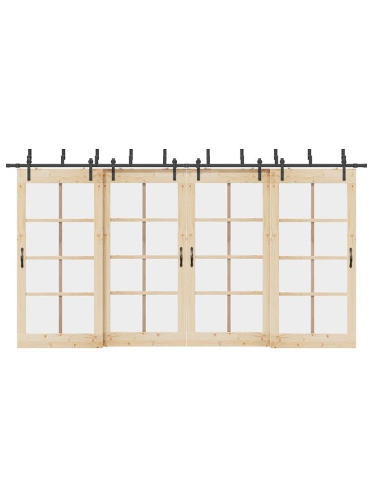Liukuovi Hardware Kit 427 cm Teräs Musta