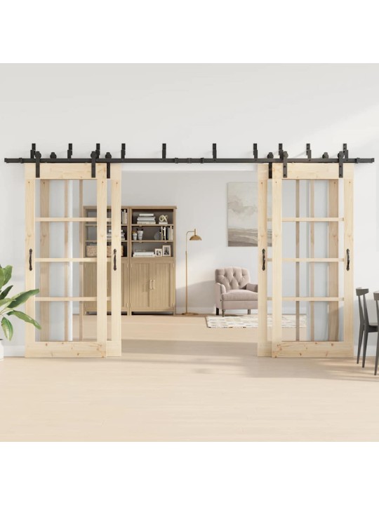 Liukuovi Hardware Kit 400 cm Teräs Musta