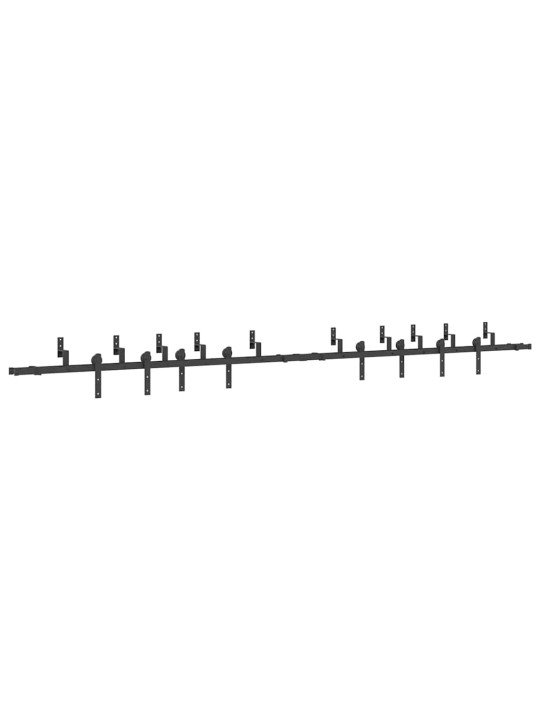 Liukuovi hardware kit 427 cm teräs musta