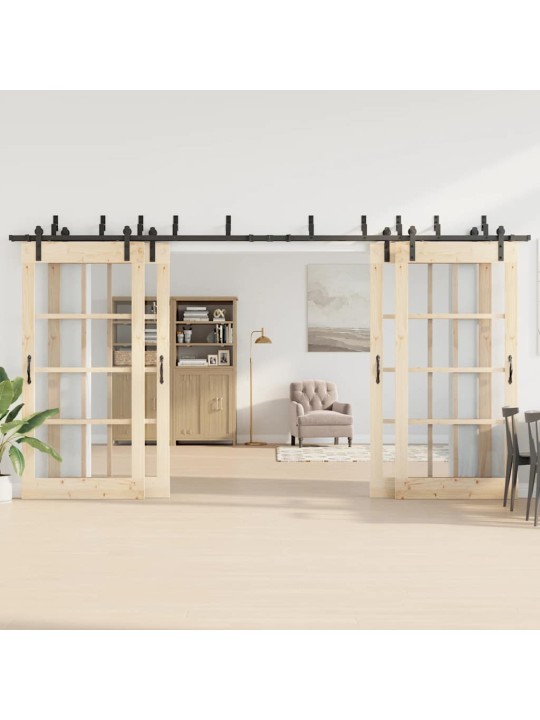 Liukuovi hardware kit 427 cm teräs musta
