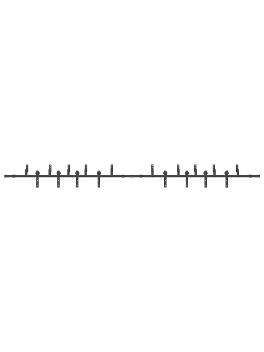 Liukuovi hardware kit 427 cm teräs musta