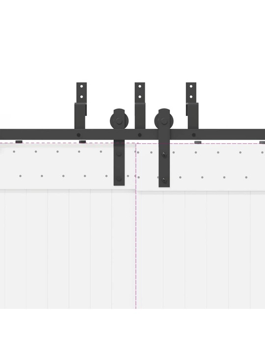 Liukuovi hardware kit 427 cm teräs musta