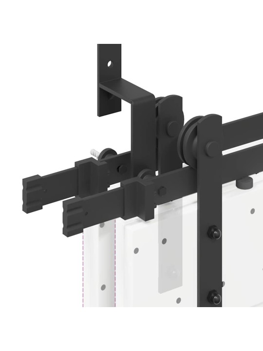 Liukuovi hardware kit 427 cm teräs musta