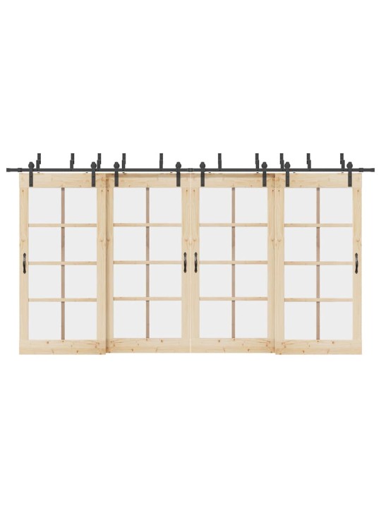 Liukuovi hardware kit 427 cm teräs musta