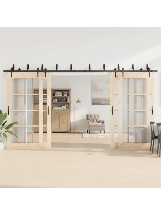 Liukuovi Hardware Kit 427 cm Teräs Musta