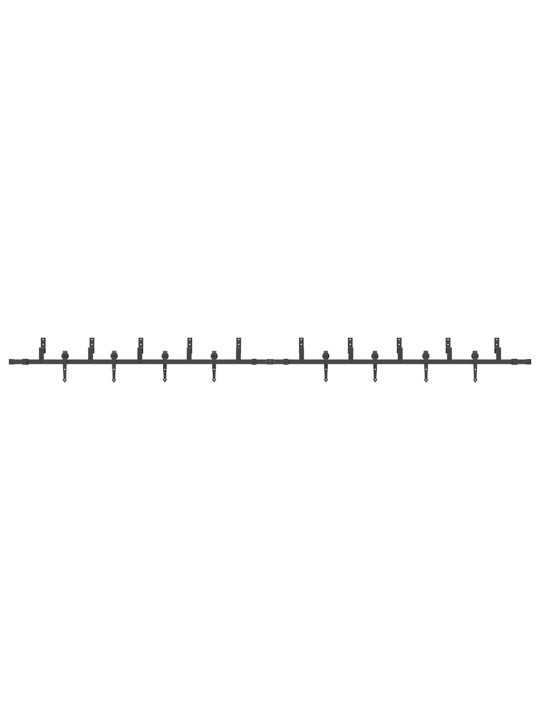 Liukuovi Hardware Kit 427 cm Teräs Musta