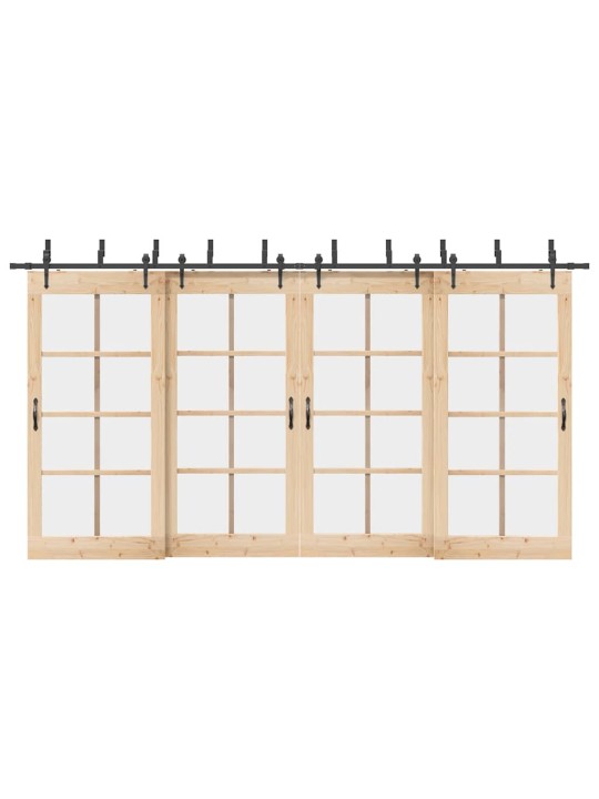 Liukuovi Hardware Kit 427 cm Teräs Musta