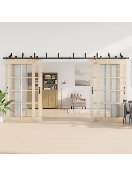 Liukuovi Hardware Kit 427 cm Teräs Musta