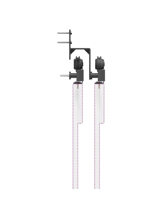 Liukuovi Hardware Kit 427 cm Teräs Musta