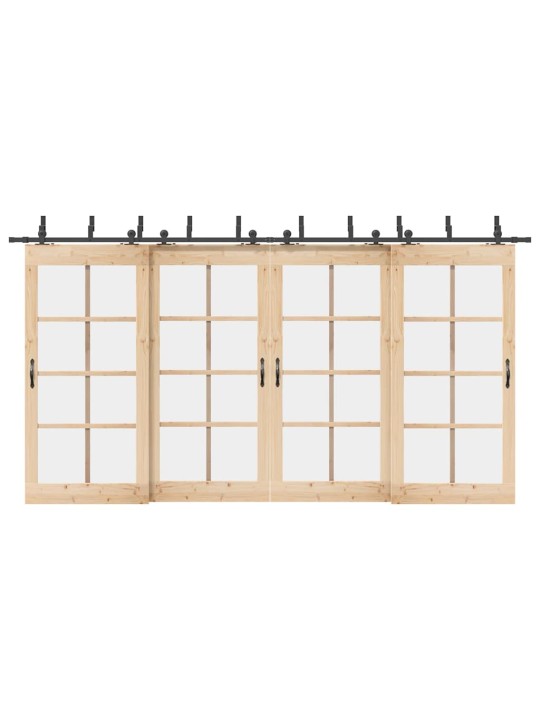Liukuovi Hardware Kit 427 cm Teräs Musta