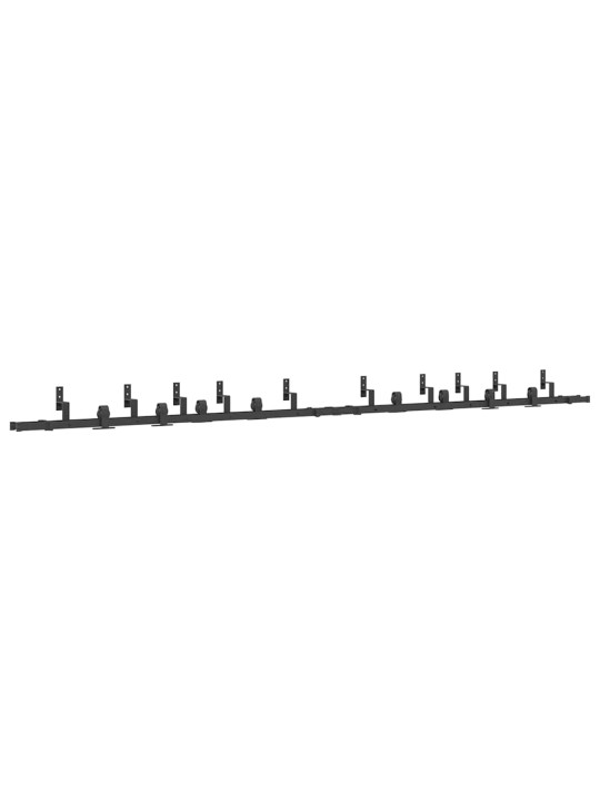 Liukuovi Hardware Kit 400 cm Teräs Musta