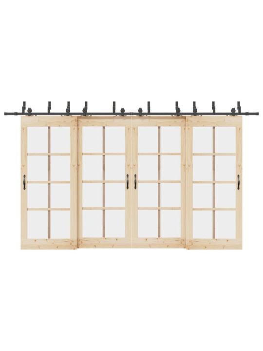 Liukuovi Hardware Kit 400 cm Teräs Musta