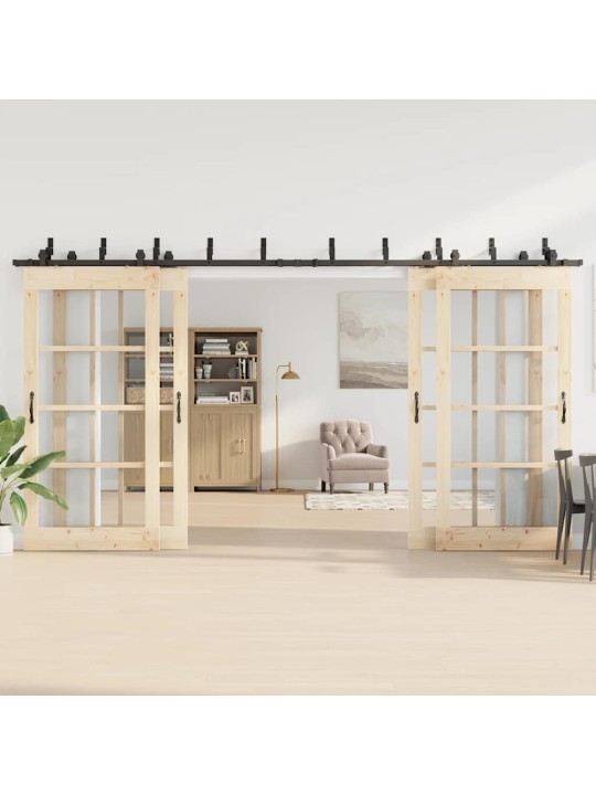 Liukuovi Hardware Kit 427 cm Teräs Musta