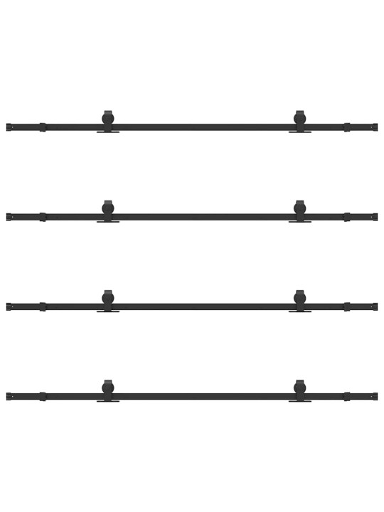 Liukuovi Hardware Kit 427 cm Teräs Musta