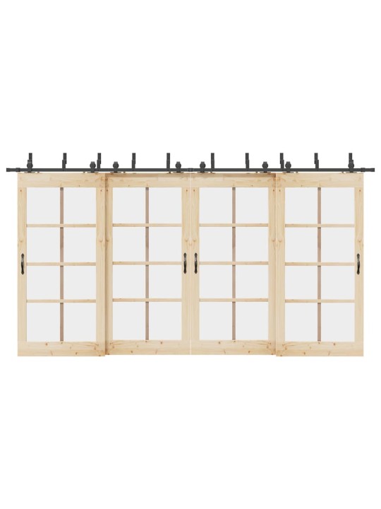Liukuovi Hardware Kit 427 cm Teräs Musta